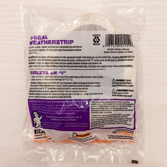 Other Frost King Vseal Weatherstrip Selfstick Plastic Poshmark